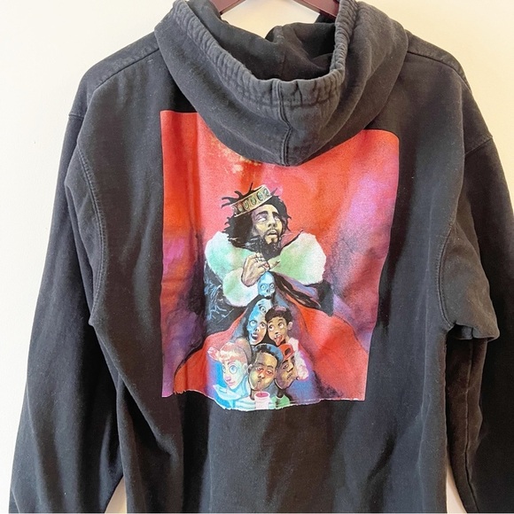 J. Cole Choose Wisely Hoodie Black Pullover Unisex Front Pouch Pocket - Picture 5 of 5